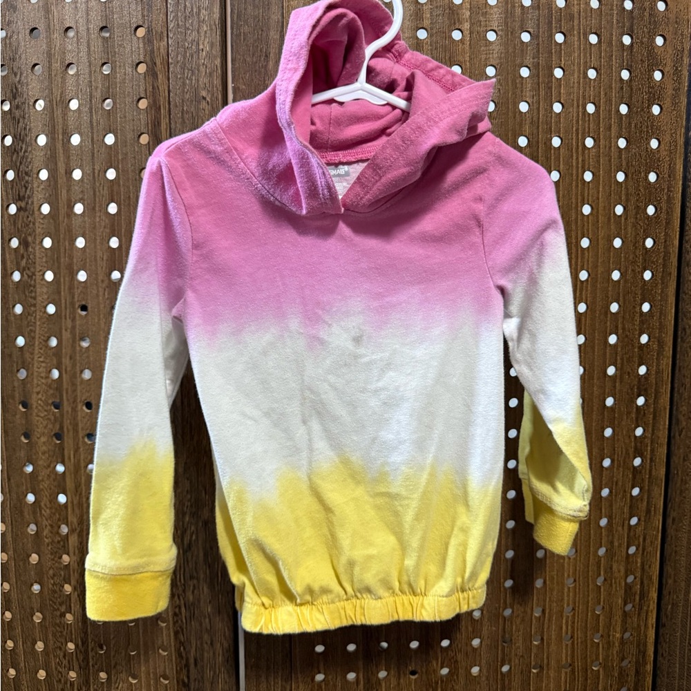 🍦 Kids Pink and Yellow Ombre Hoodie